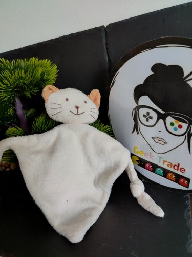 Doudou chat éponge ancien - éponge,