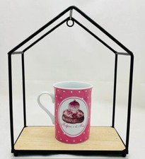 Maison du Monde lot de deux mugs porcelaine Patisserie rose et beige