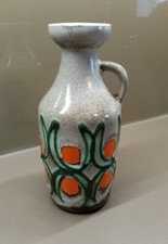 Vase Année 70  Strehla céramique vintage West Germany Ceramic Vase 18 cm 