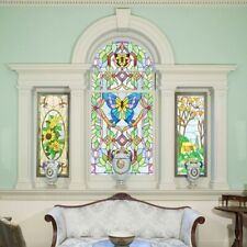 Vitrail Européen Église Autocollant Verre Statique Intimité Film Fenêtre Maison