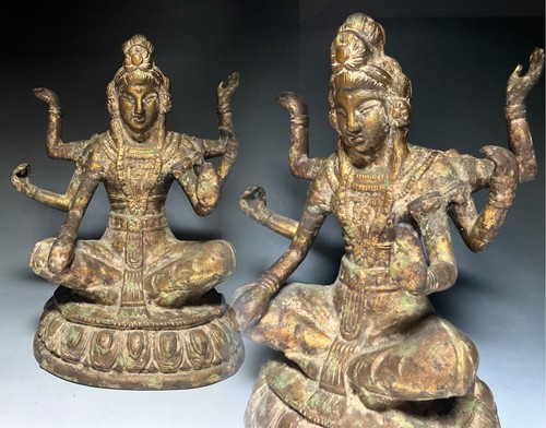 Ancienne statue bouddha - ancienne, de