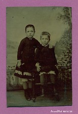 FERROTYPE  : 2 JEUNES ENFANTS