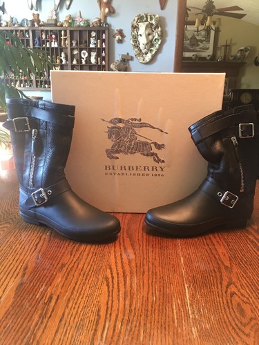 Burberry new black rain boots - ,