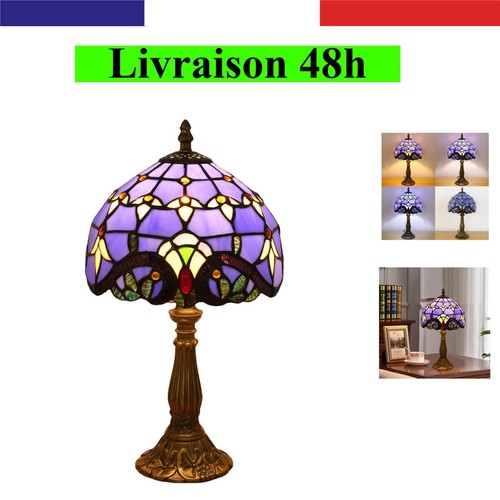 Lampe tiffany vintage vitrail - tiffany,