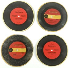 Set of 4 Flexible Discs Monsavon Mexisonor Europunion Becaud Moustaki