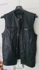 Gilet Biker en cuir véritable
