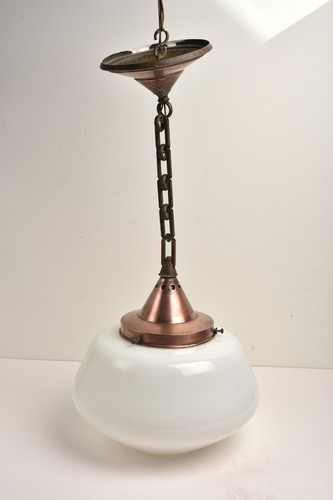 Ancienne suspension opaline - ancienne,
