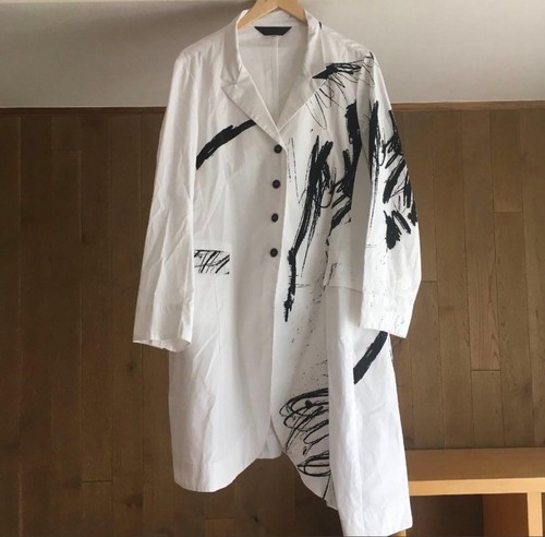Manteau long design coton