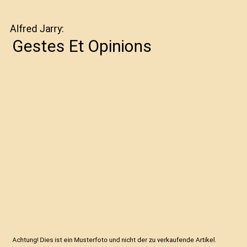 Gestes opinions alfred - et,