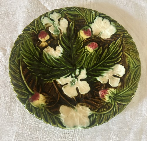 Assiette ancienne barbotine - en,