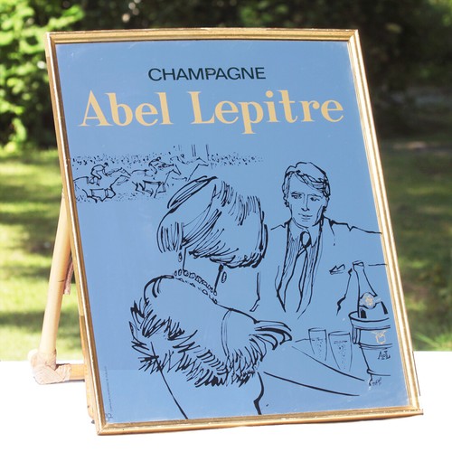 Miroir sérigraphié champagne - miroir,