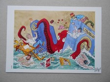 Superbe ex-libris EXEM 01 Hommage à la BD ( Les Aventures de LANCEVAL ) 15x21cm