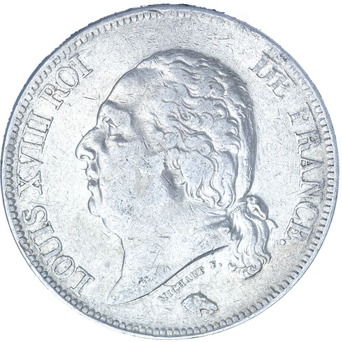 Louis xviii francs 1818 - xviii-5,
