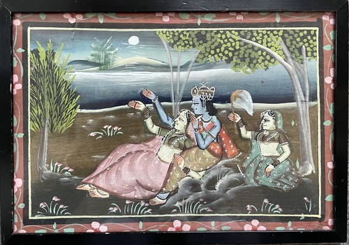Peinture indienne nuit - indienne, lune
