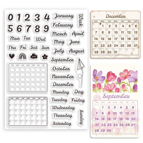 Calendrier quotidien tampons - calendrier,