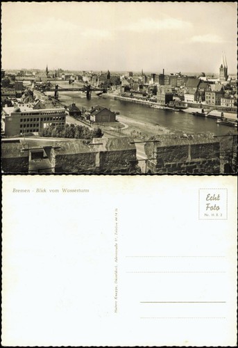 Postcard bremen view from the - from,
