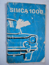 CHYSLER - NOTICE D' UTILISATION D' ENTRETIEN SIMCA 1000