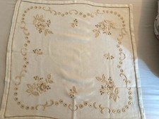 VINTAGE petite nappe carrée guéridon 68 / 68 cm