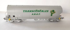 Wagon céréalier à bogies Transcéréales SHGT SNCF logo blé vert ép V HJ6090 Jouef