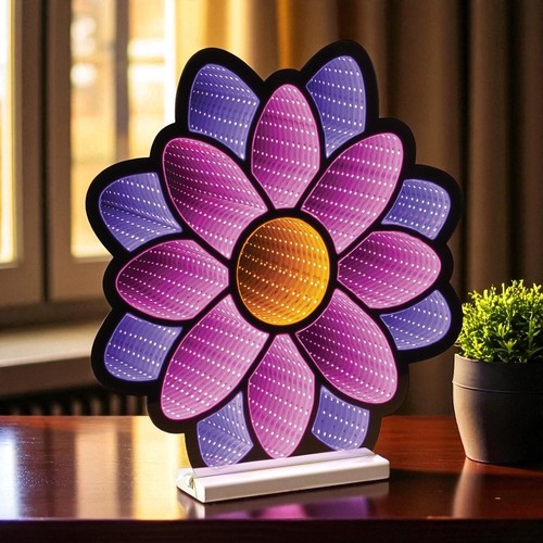 Flower infinity mirror light - light, |