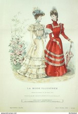 Gravure Mode illustree 1897 #