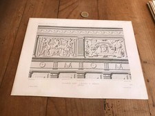 gravure ancienne architecte N1180 boiserie dans l église a arques