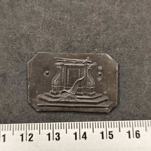 Medaille plaque plomb a - en,