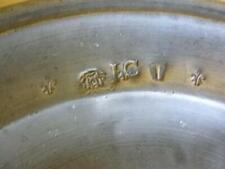 ASSIETTE OU PLAT EN ETAIN ZINN PEWTER XVIIIe L C T FLEUR DE LYS