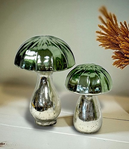 Verre champignon 2er set vert - verre,