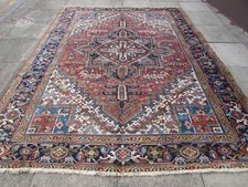 Ancien Worn Traditionnel Main Fabriqué Vintage Oriental Laine Rouge Moquette