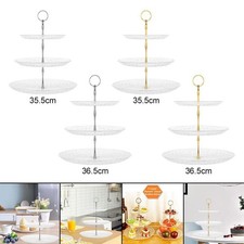 Support de cupcake européen Self-Help 3 niveaux ronds plateaux de service en