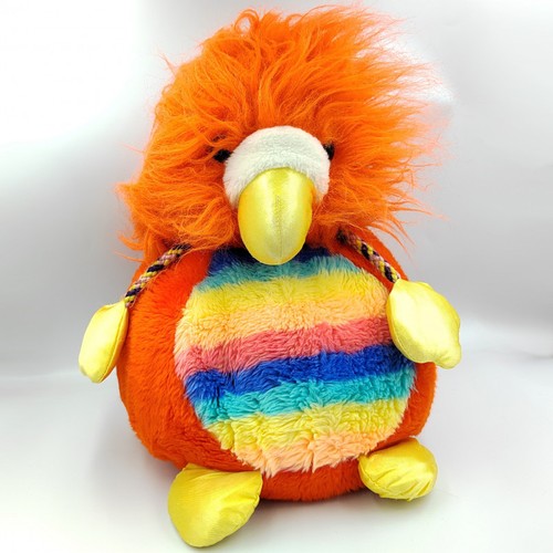 Ancienne peluche oiseau - , orange