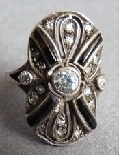 Bague en argent massif et