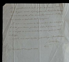 Général de la Garde PELET-CLOZEAU autographe