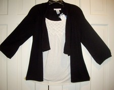 NWT Design History Cardigan Sweater & Tunic IN ONE size  Small