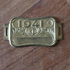 ancienne plaque fiscale taxe impot sur les velos velocipede 1941 (7) LAITON