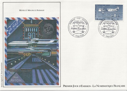 Enveloppe 1er jour 1984 - enveloppe,