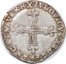 T3723 RARE Louis XIII 1/4