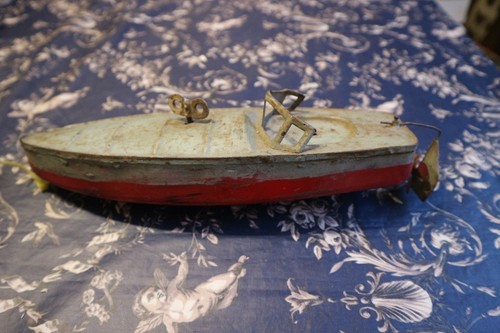 Ancien jouet canot tole - jouet,