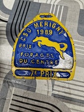 CHEVAUX PLAQUE CONCOURS HIPPIQUE  Prix C.S.O Merigny 1989