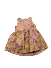 Robe rose et jaune pour