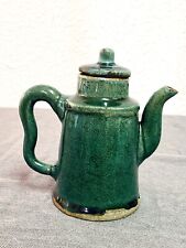 Ancienne Théière Chinoise En Terre Cuite Émaillée 19eme Siècle