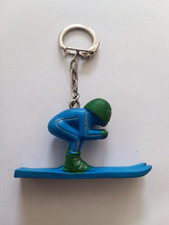 Porte clés Ski Figurine SKIEUR de Vitesse Keychain Vintage 70'