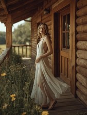 Portrait bohème robe fluide