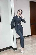 Tailleur Complet Femme Gris