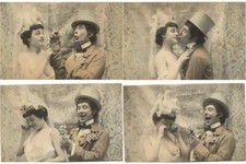 EROTIC RISQUE NUDES 53 Vintage Postcards mostly pre-1940 (L4446)