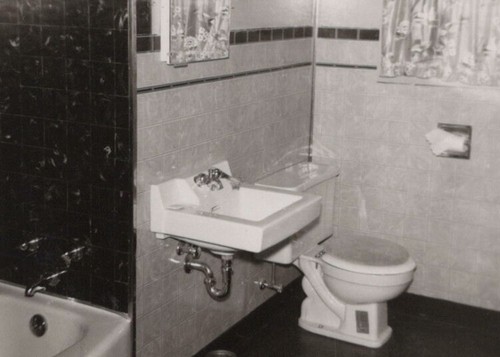 1950s retro bathroom - 1950s, sink
