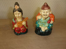 Anciennes Statuettes Figurines Couple Asiatique