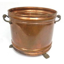 ANCIEN CACHE POT EN CUIVRE