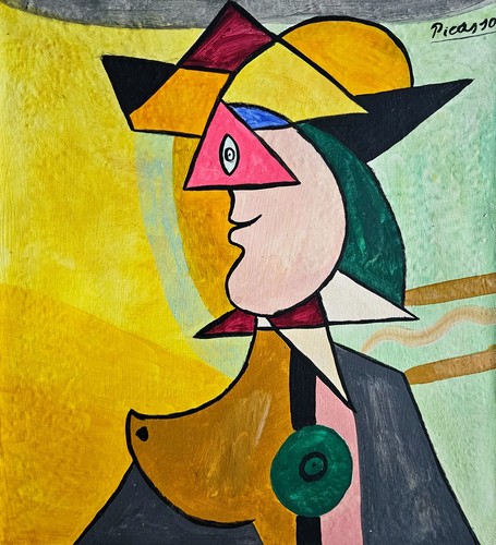 Peinture huile abstraite - à, l'huile